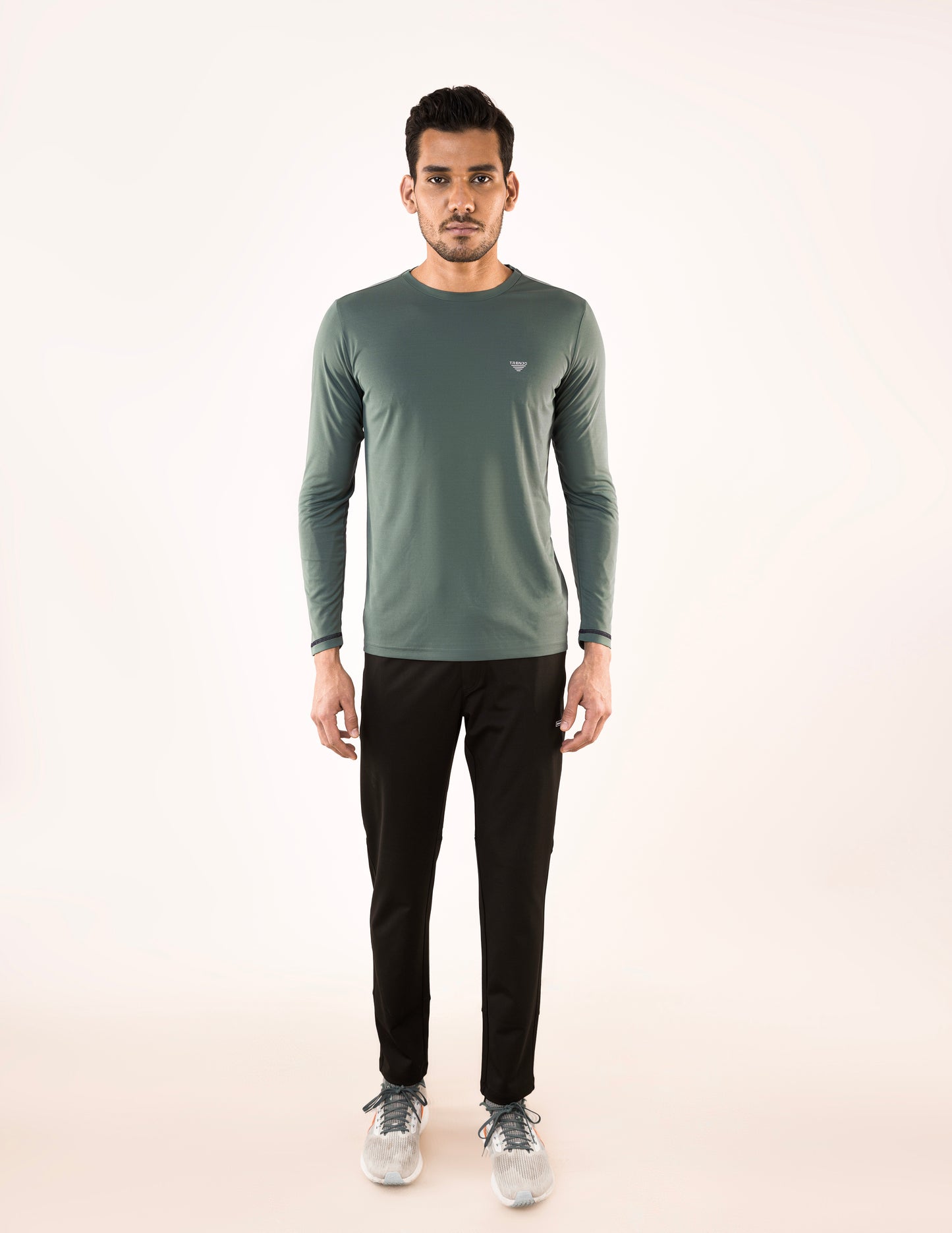 SELECT ULTRA-DRY JACQUARD KNIT ROUND NECK OLVIE T-SHIRT