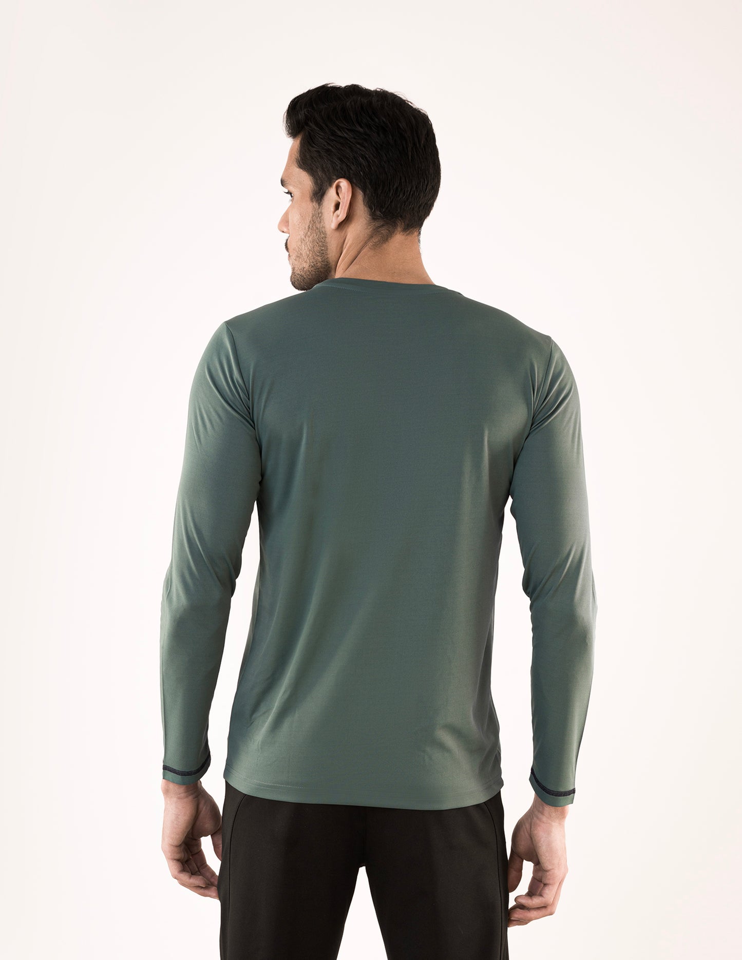 SELECT ULTRA-DRY JACQUARD KNIT ROUND NECK OLVIE T-SHIRT