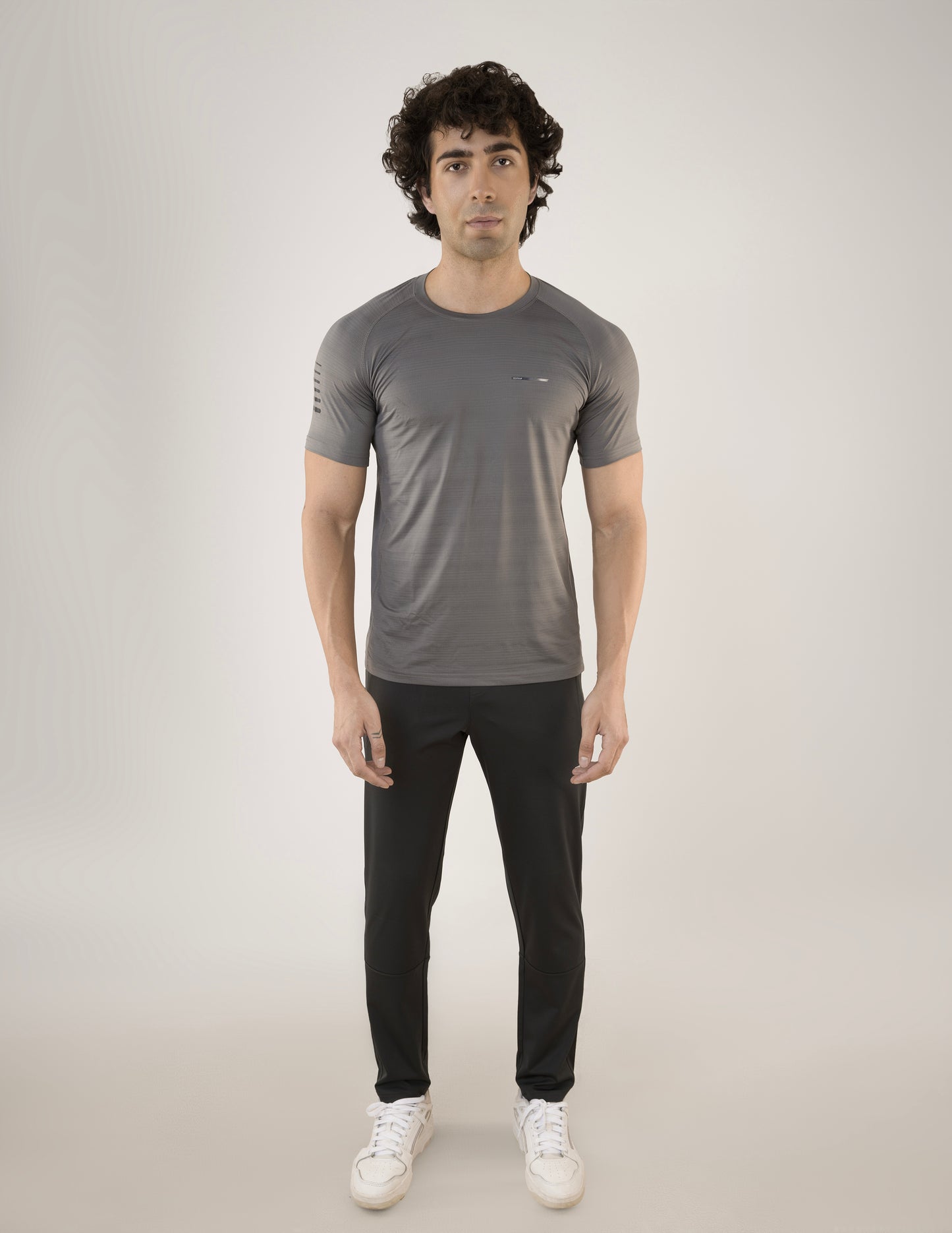 SELECT 5160 DRY-FIT ROUND NECK T-SHIRT DARK GREY