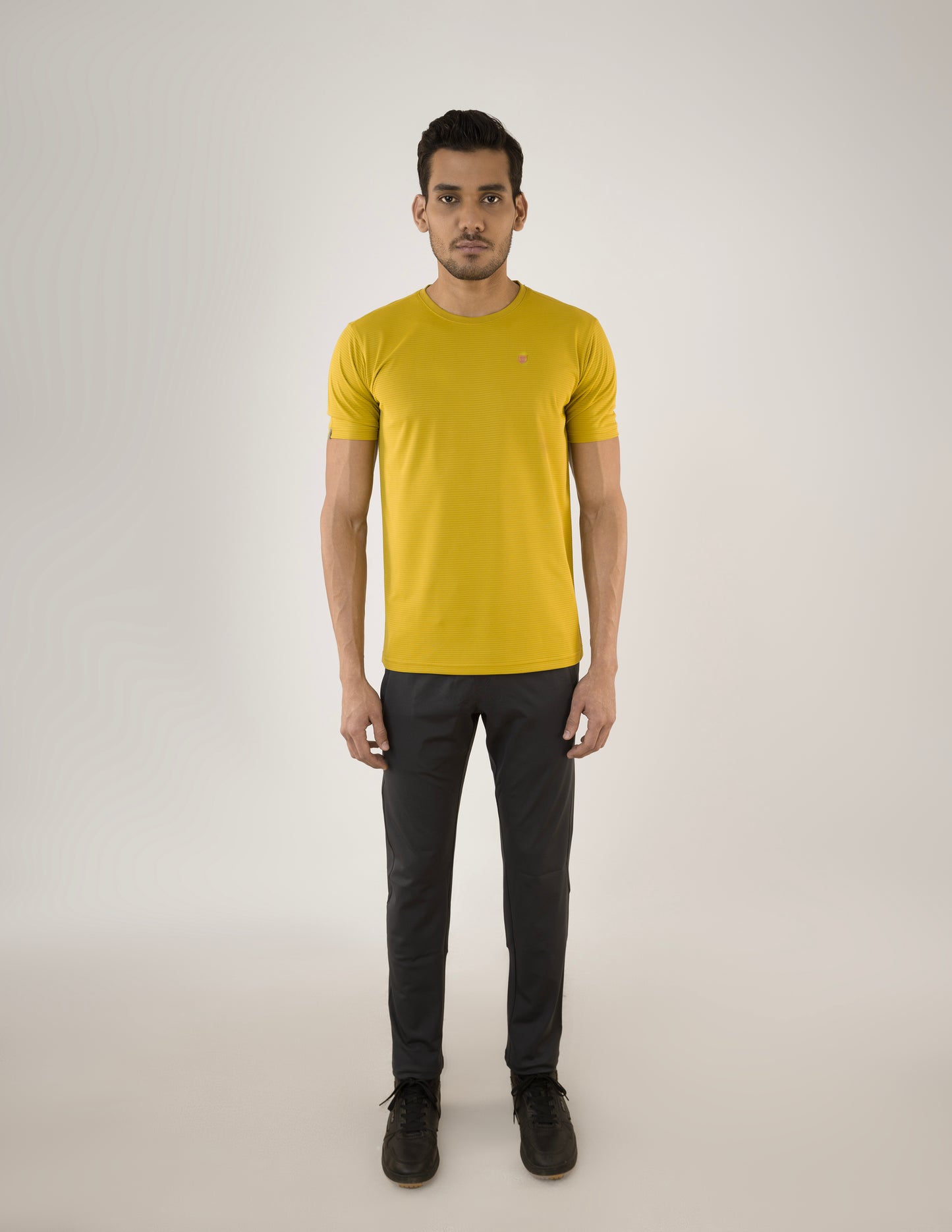 SELECT 4145 MICRO POLYSTER ROUND NECK MUSTARD T-SHIRT