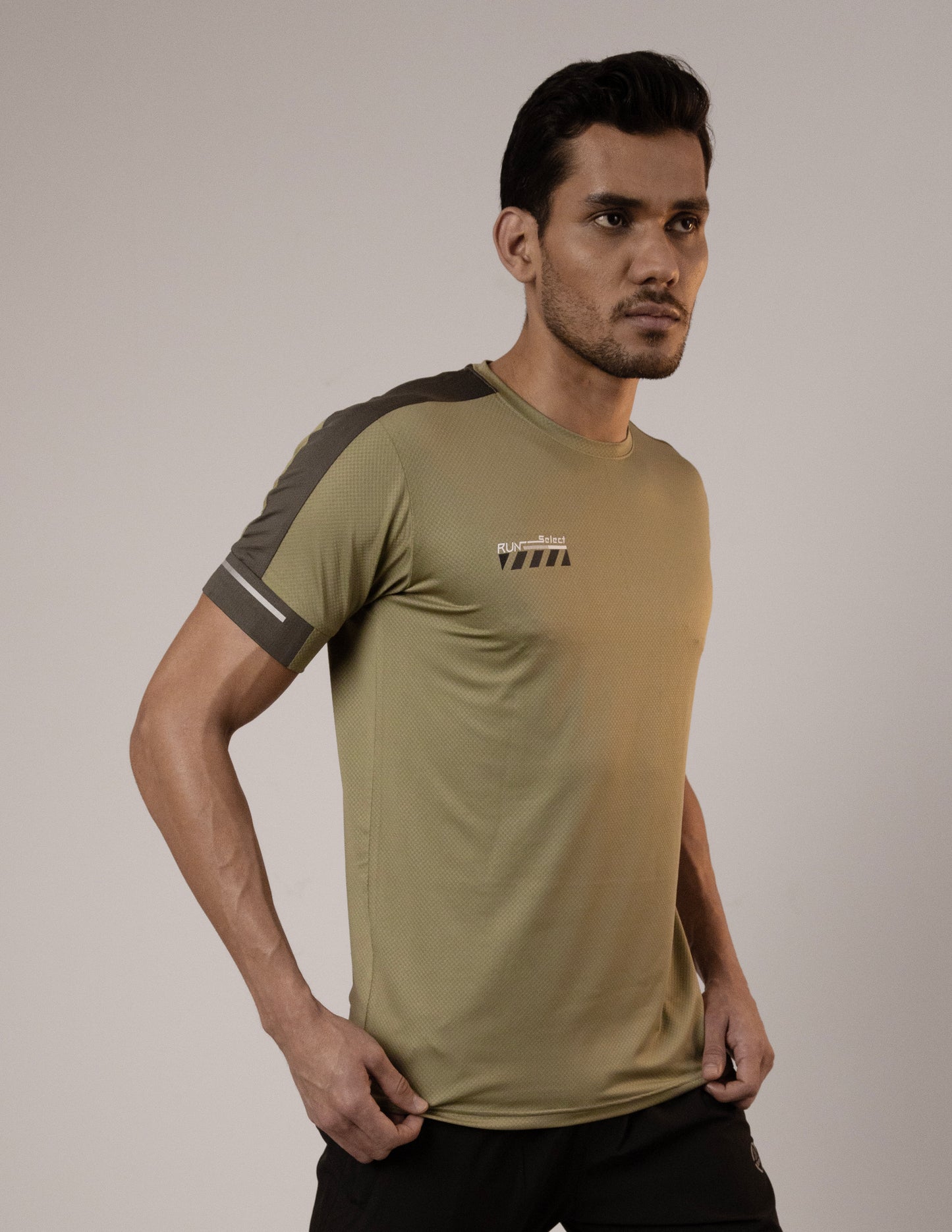 SELECT 5170 DRYFIT ROUND NECK OLIVE T-SHIRT