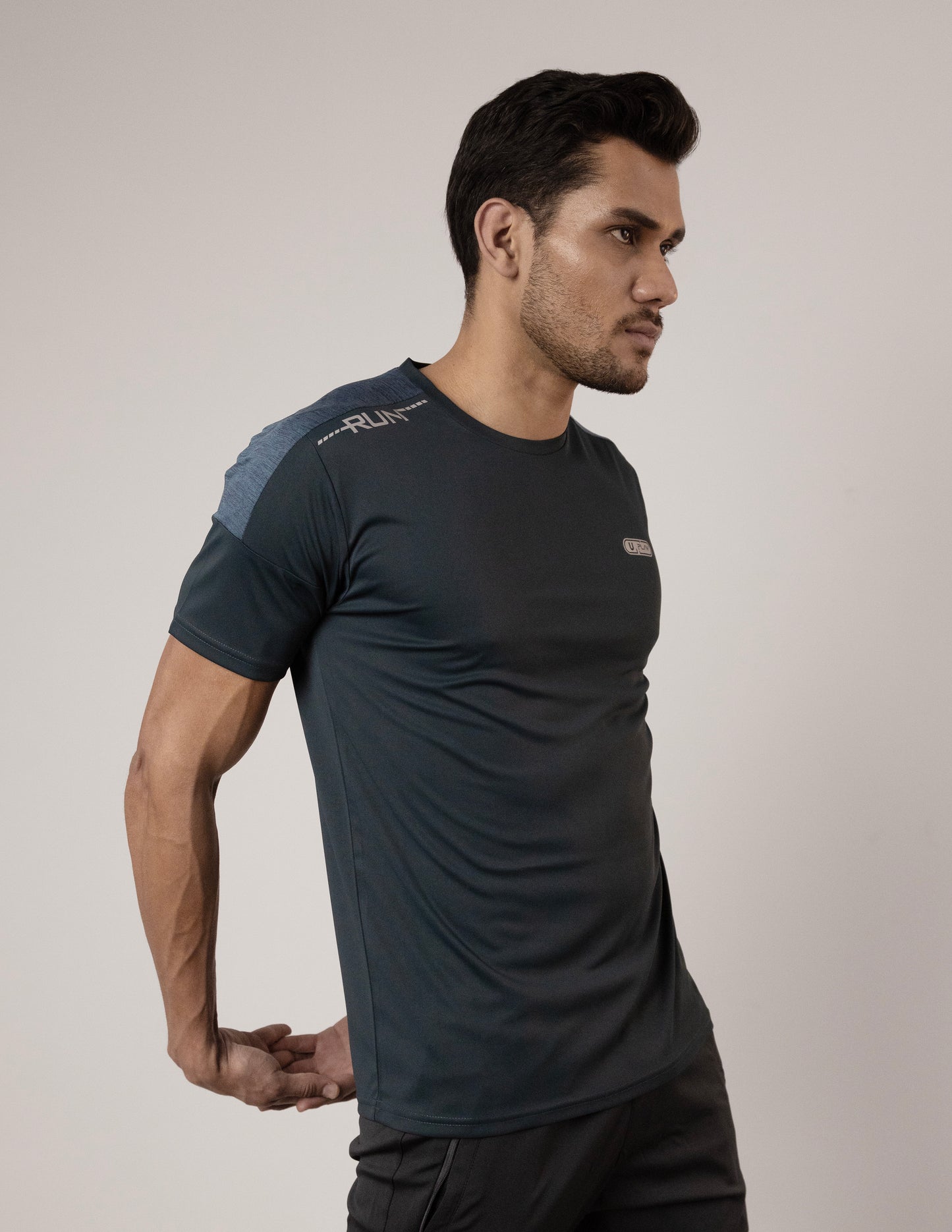 SELECT 1115 Round Neck PRINT NAVY T-SHIRT
