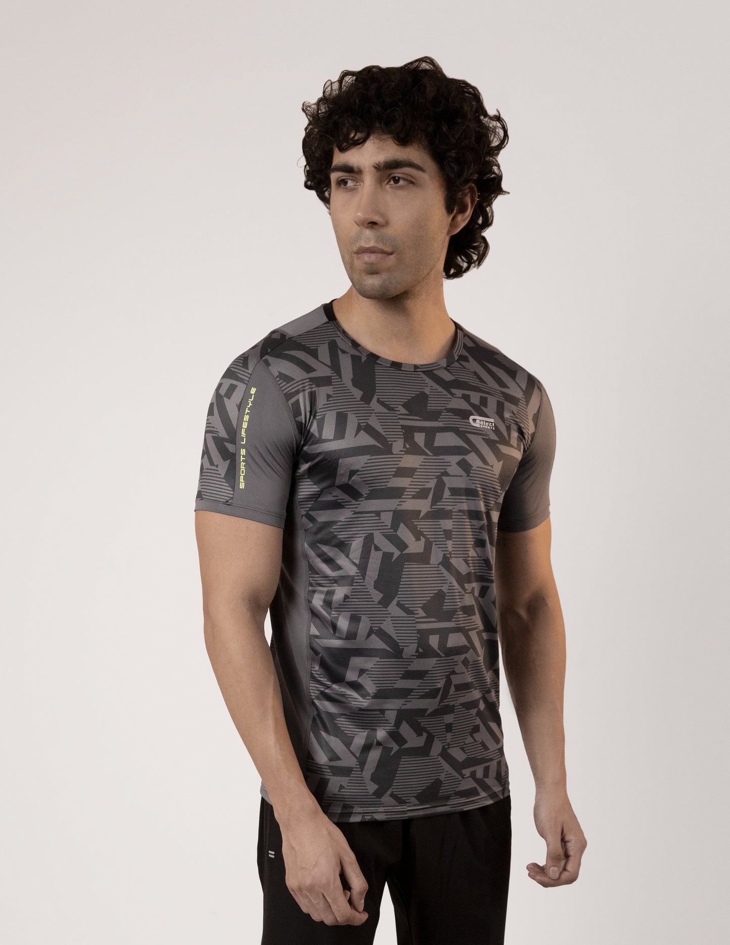 SELECT 5155 ULTRA DRY-FIT ROUND NECK T-SHIRT DARK GREY