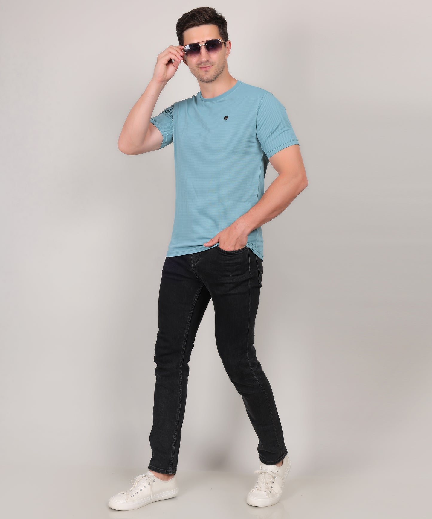 SELECT 4145 MICRO POLYSTER ROUND NECK MINT T-SHIRT