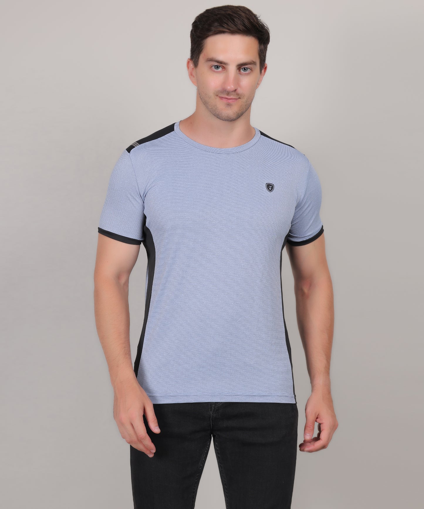 SELECT 4170 DRYFIT POLYSTER ROUND NECK ICE BLUE T-SHIRT