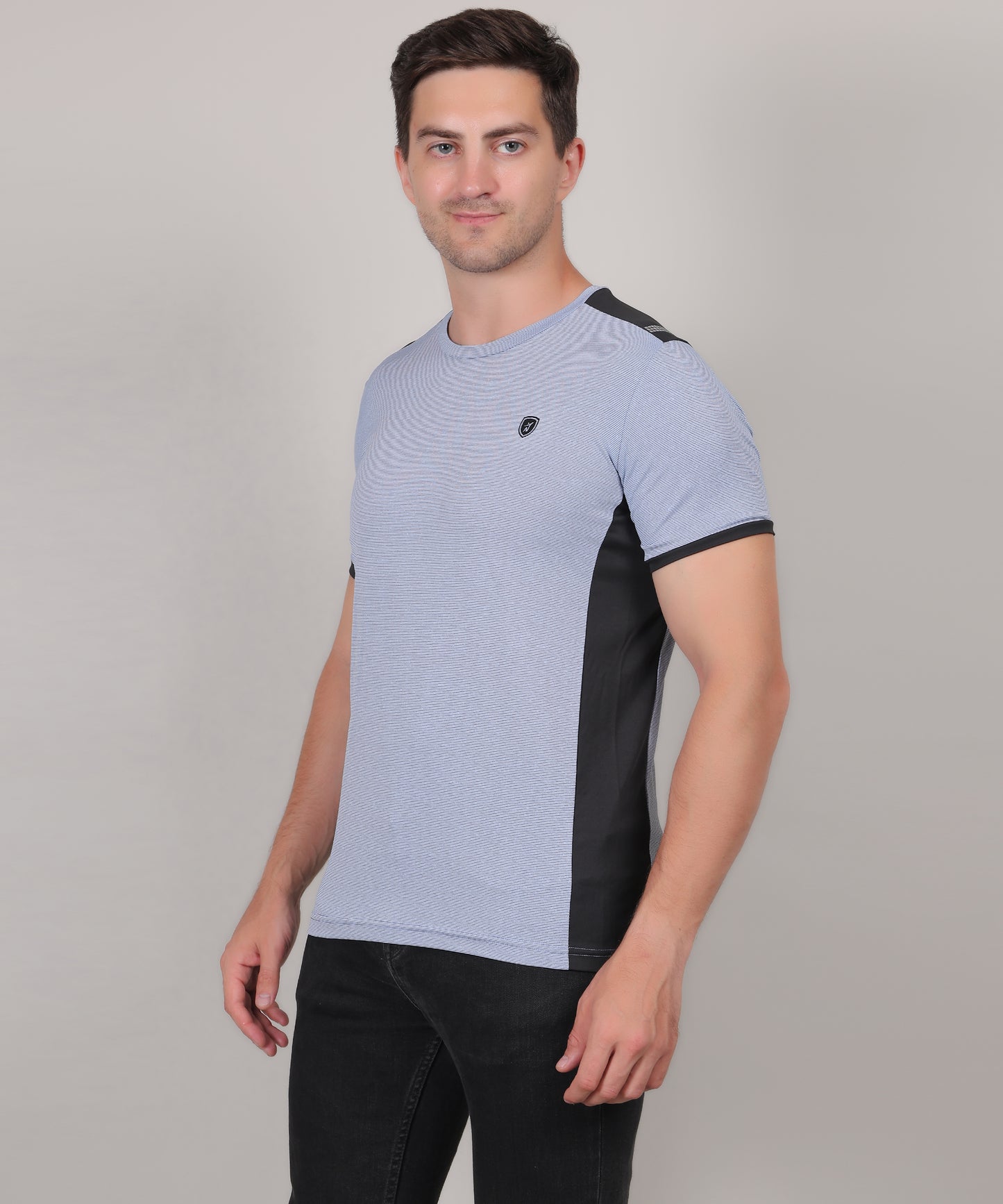 SELECT 4170 DRYFIT POLYSTER ROUND NECK ICE BLUE T-SHIRT