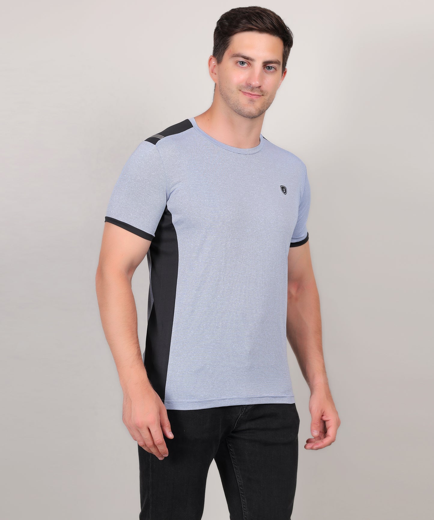 SELECT 4170 DRYFIT POLYSTER ROUND NECK ICE BLUE T-SHIRT