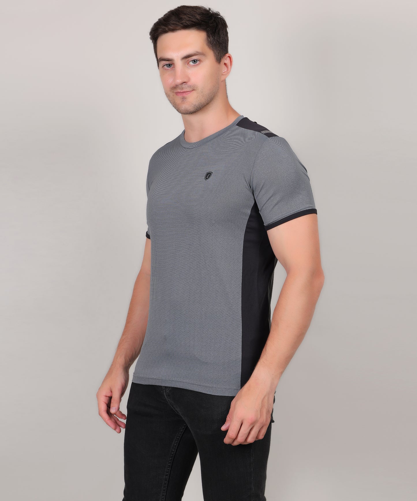 SELECT 4170 DRYFIT POLYSTER ROUND NECK GREY T-SHIRT