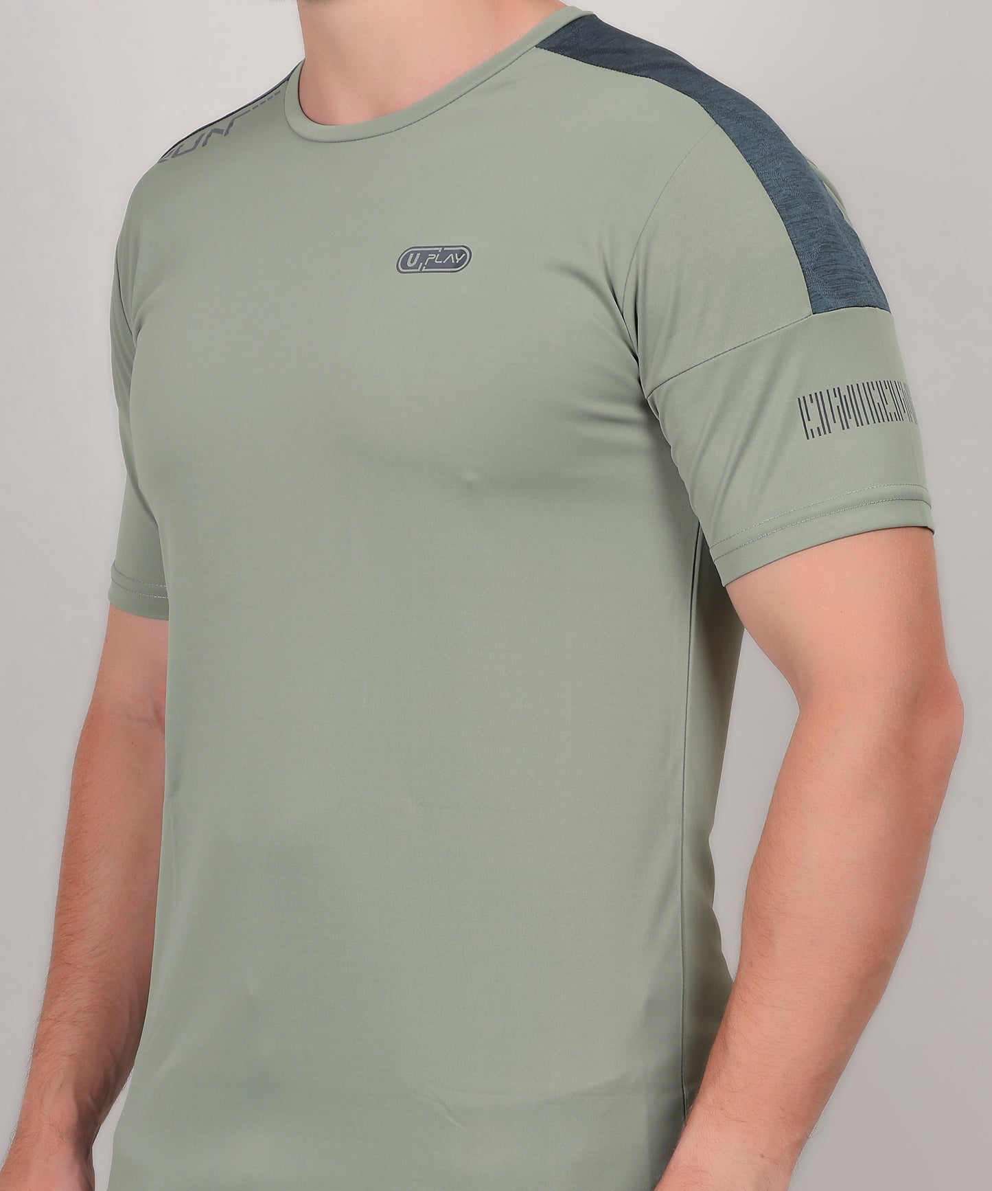 SELECT 1115 ROUND NECK PRINT Olive T-SHIRT