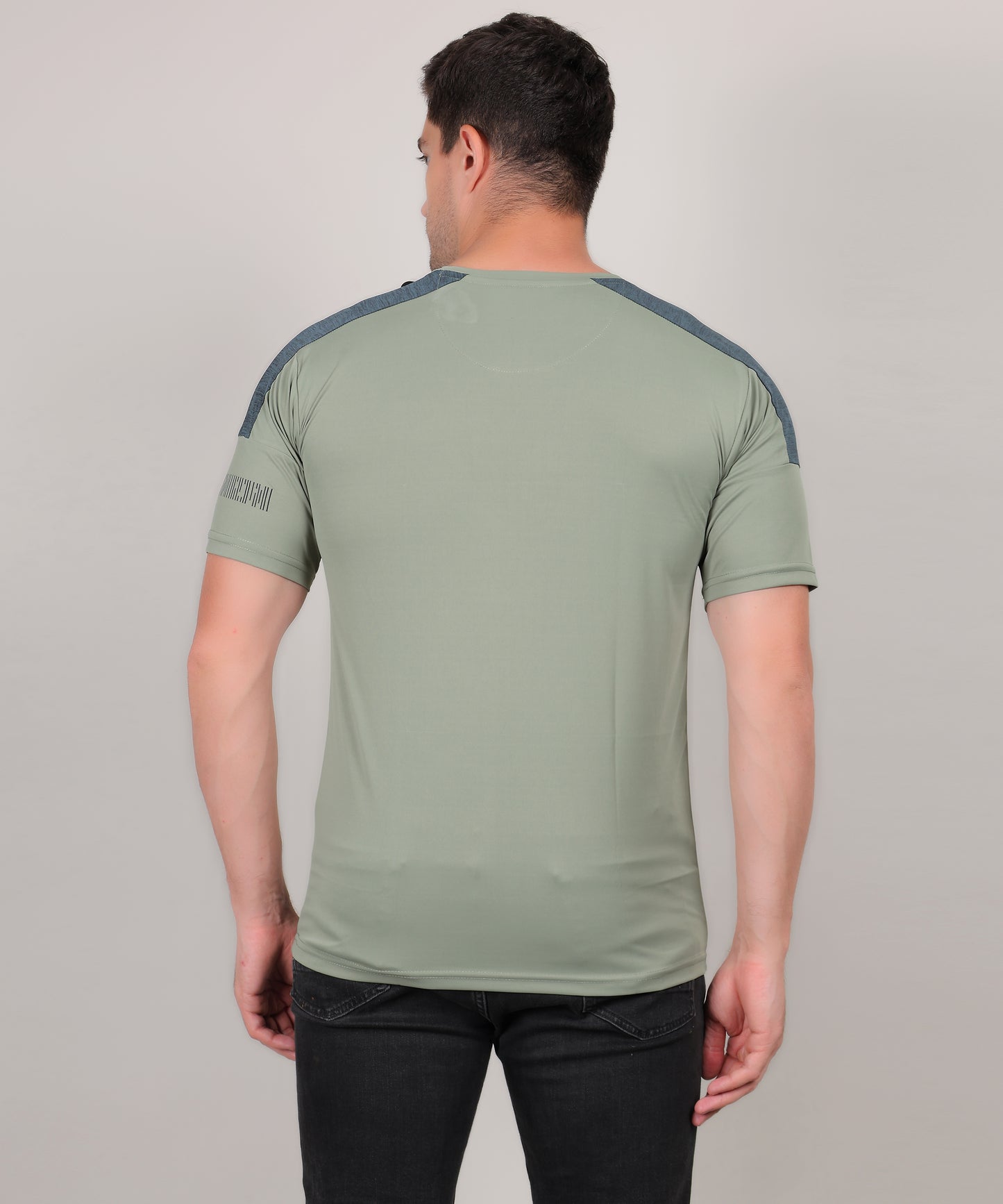 SELECT 1115 ROUND NECK PRINT Olive T-SHIRT