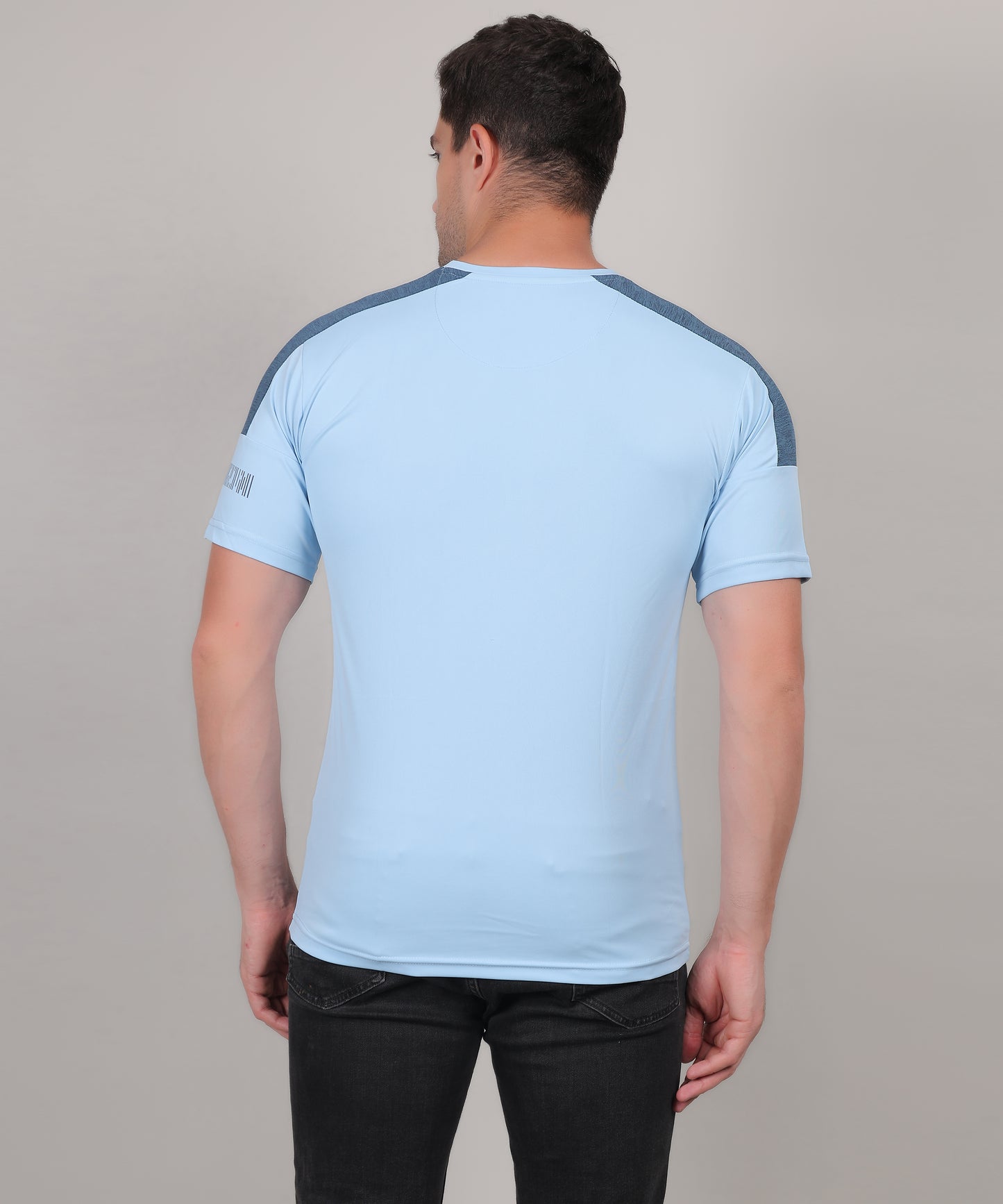 SELECT 1115 Round Neck PRINT SKY BLUE T-SHIRT