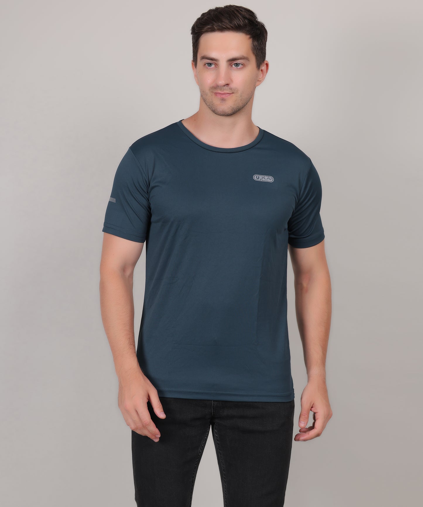 SELECT 1112 Round Neck BASIC TEAL T-SHIRT