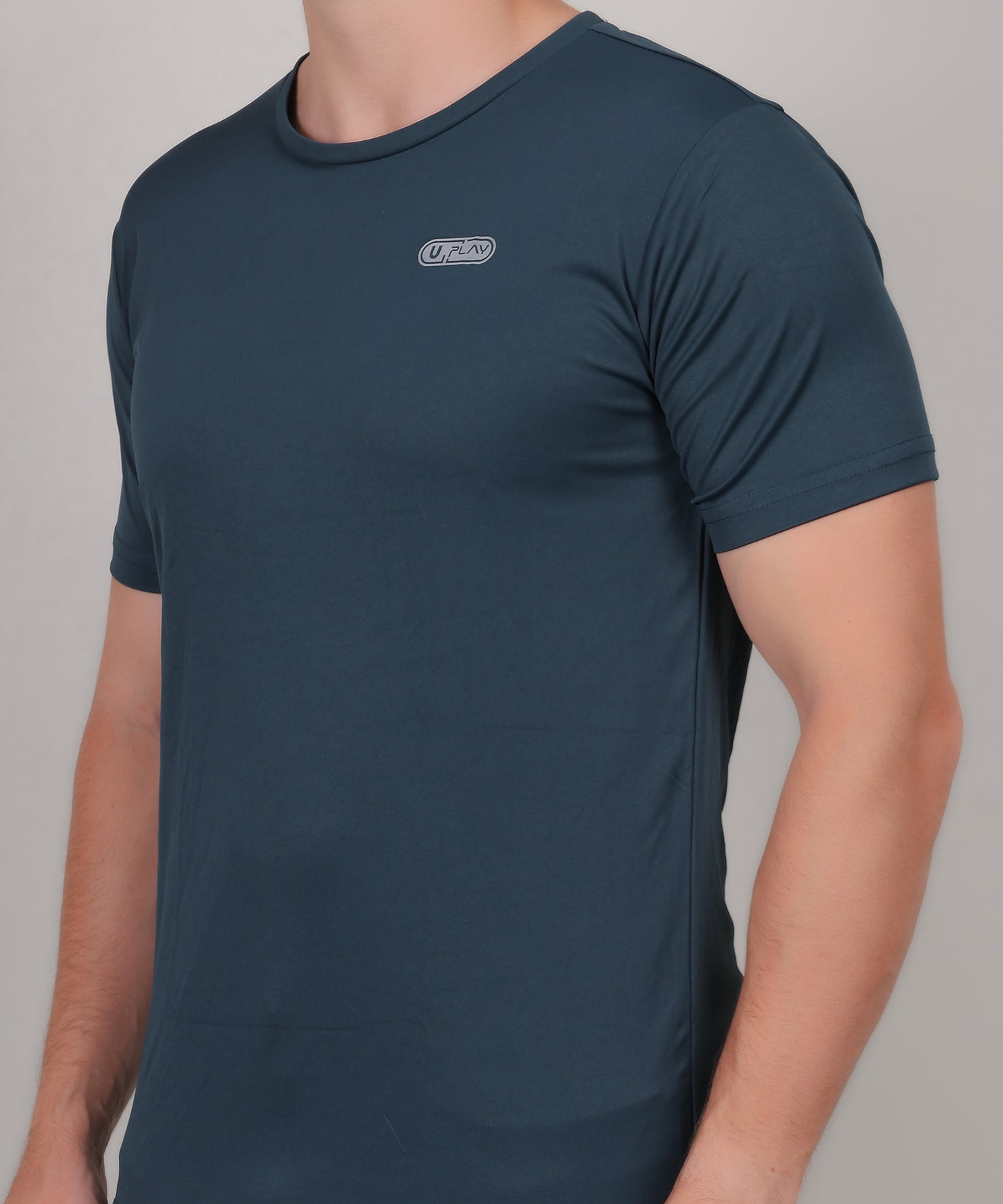 SELECT 1112 Round Neck BASIC TEAL T-SHIRT
