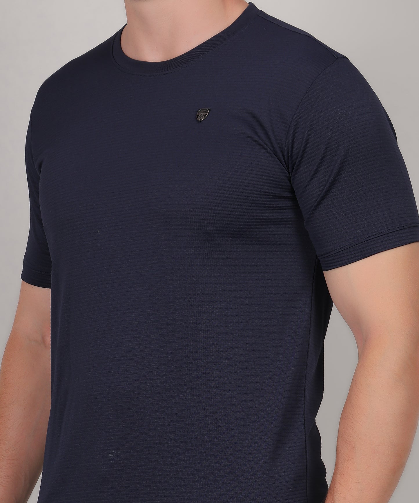 SELECT 4145 MICRO POLYSTER ROUND NECK NAVY T-SHIRT