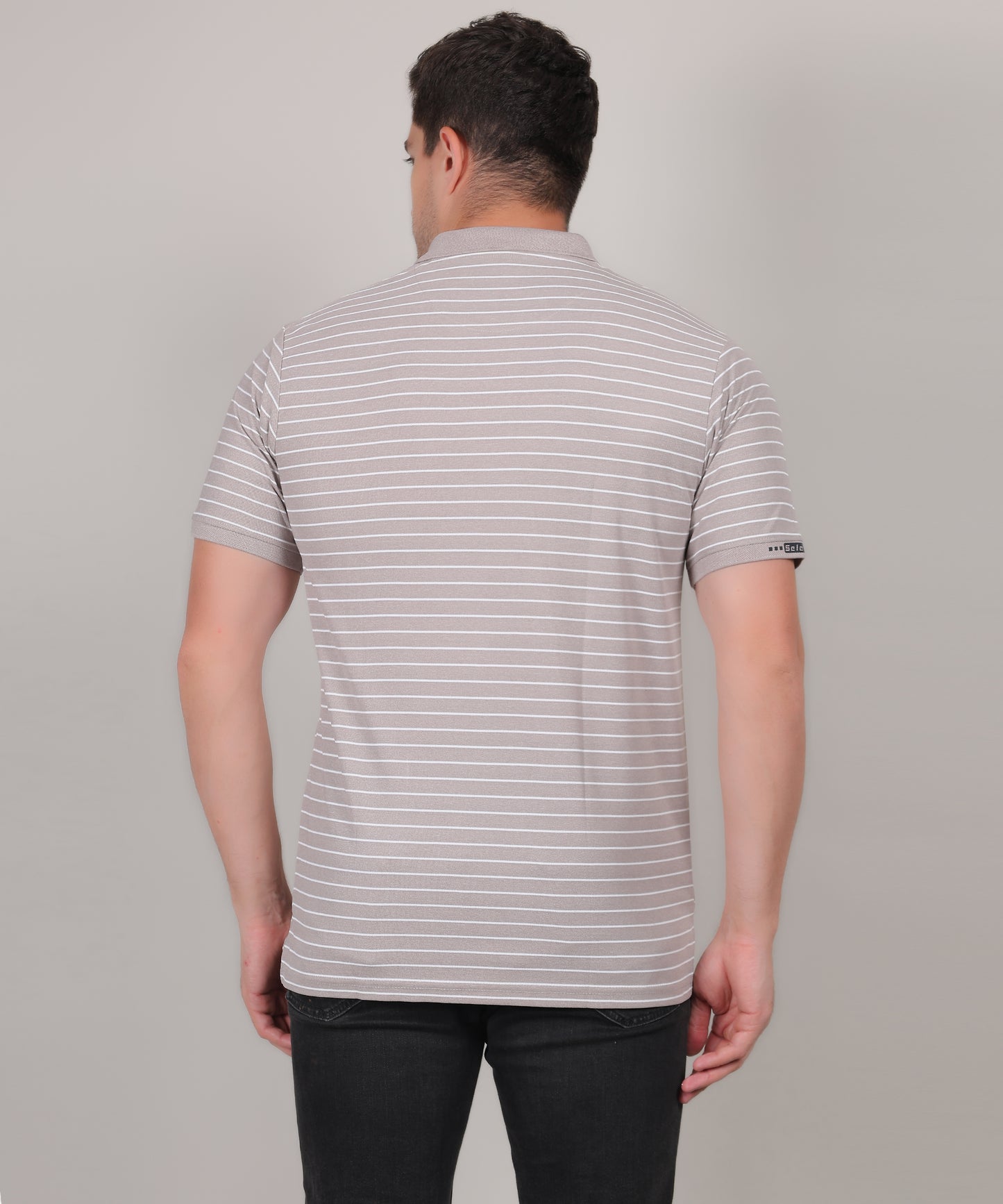 SELECTSP121 COTTON POLO L.GREY T-SHIRT