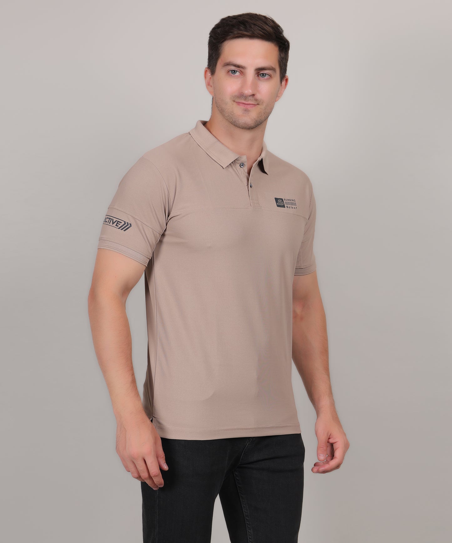 SELECT GL50 CLASSIC FIT SPORTS POLO T-SHIRT CAMEL