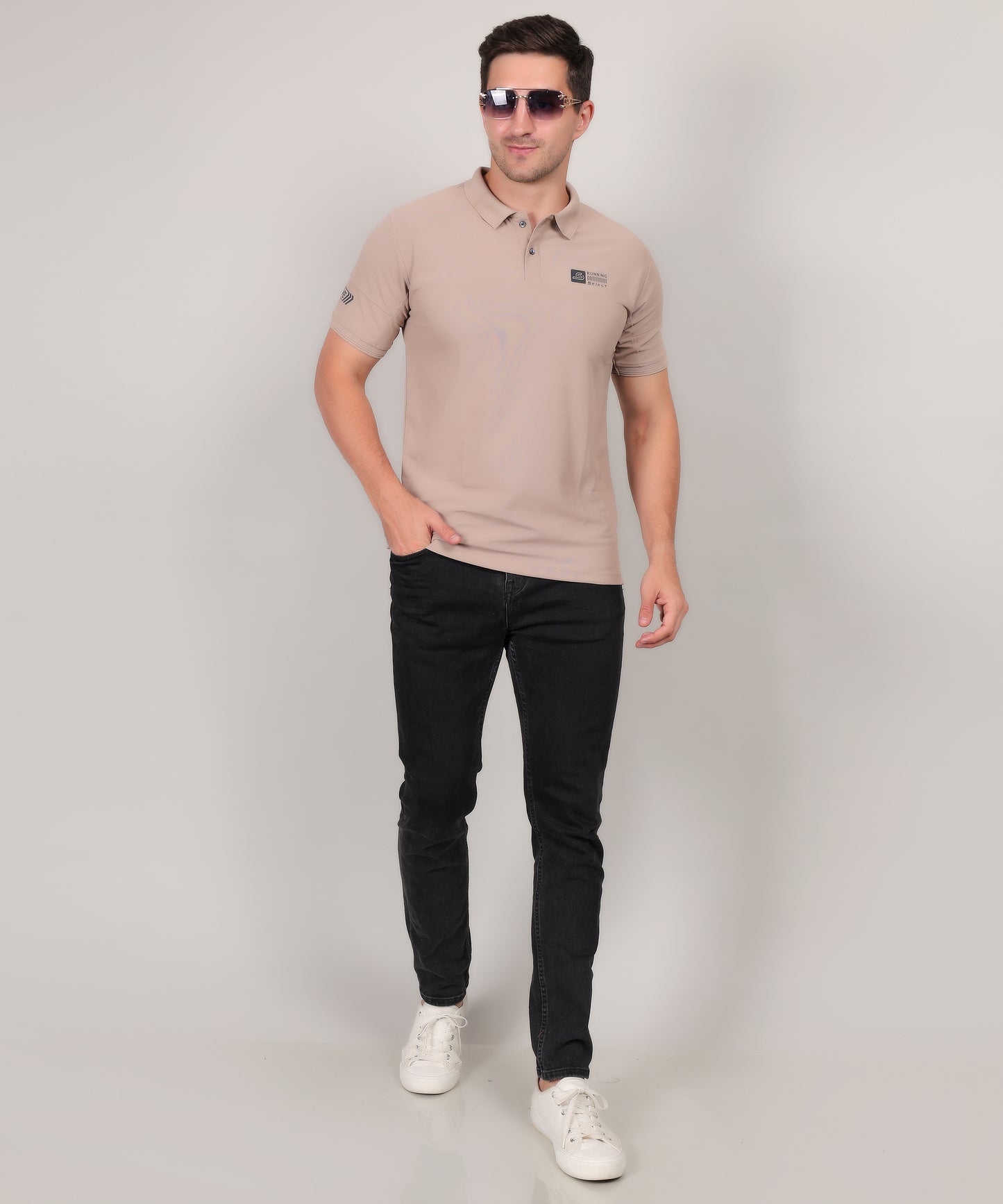SELECT GL50 CLASSIC FIT SPORTS POLO T-SHIRT CAMEL