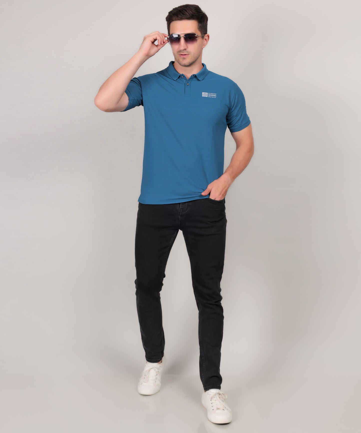 SELECT GL50 CLASSIC FIT SPORTS POLO T-SHIRT TEAL