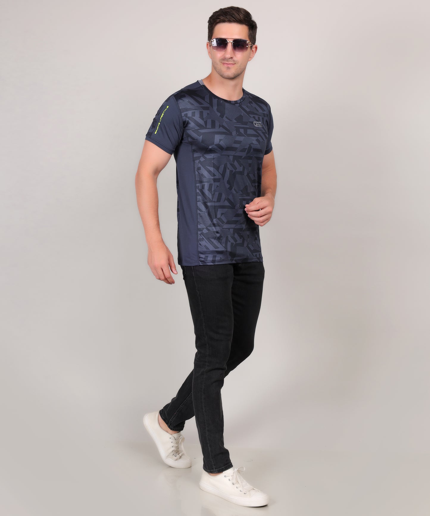 SELECT 5155 ULTRA DRY-FIT ROUND NECK T-SHIRT DARK BLUE