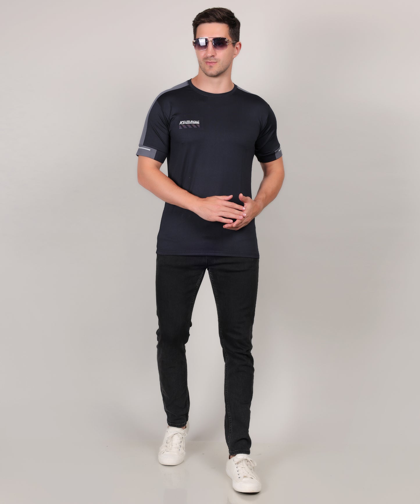 SELECT 5170 DRYFIT ROUND NECK NAVY BLUE T-SHIRT