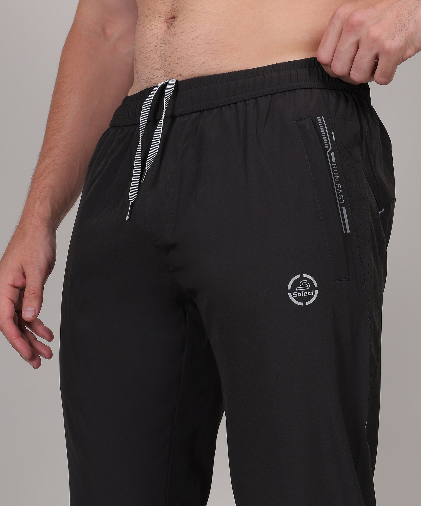 SELECT 8065 REGULAR FIT NS TRACK PANT BLACK FOR MEN