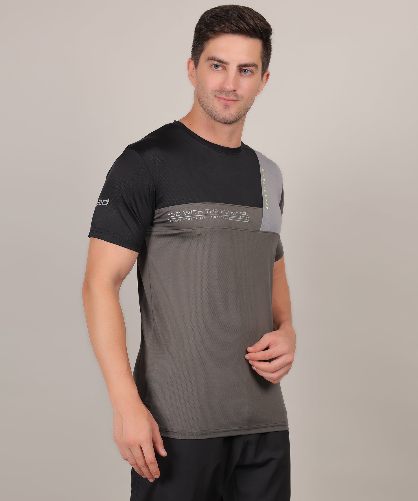 SELECT 5130 DRYFIT POLYSTER ROUND NECK OLIVE T-SHIRT