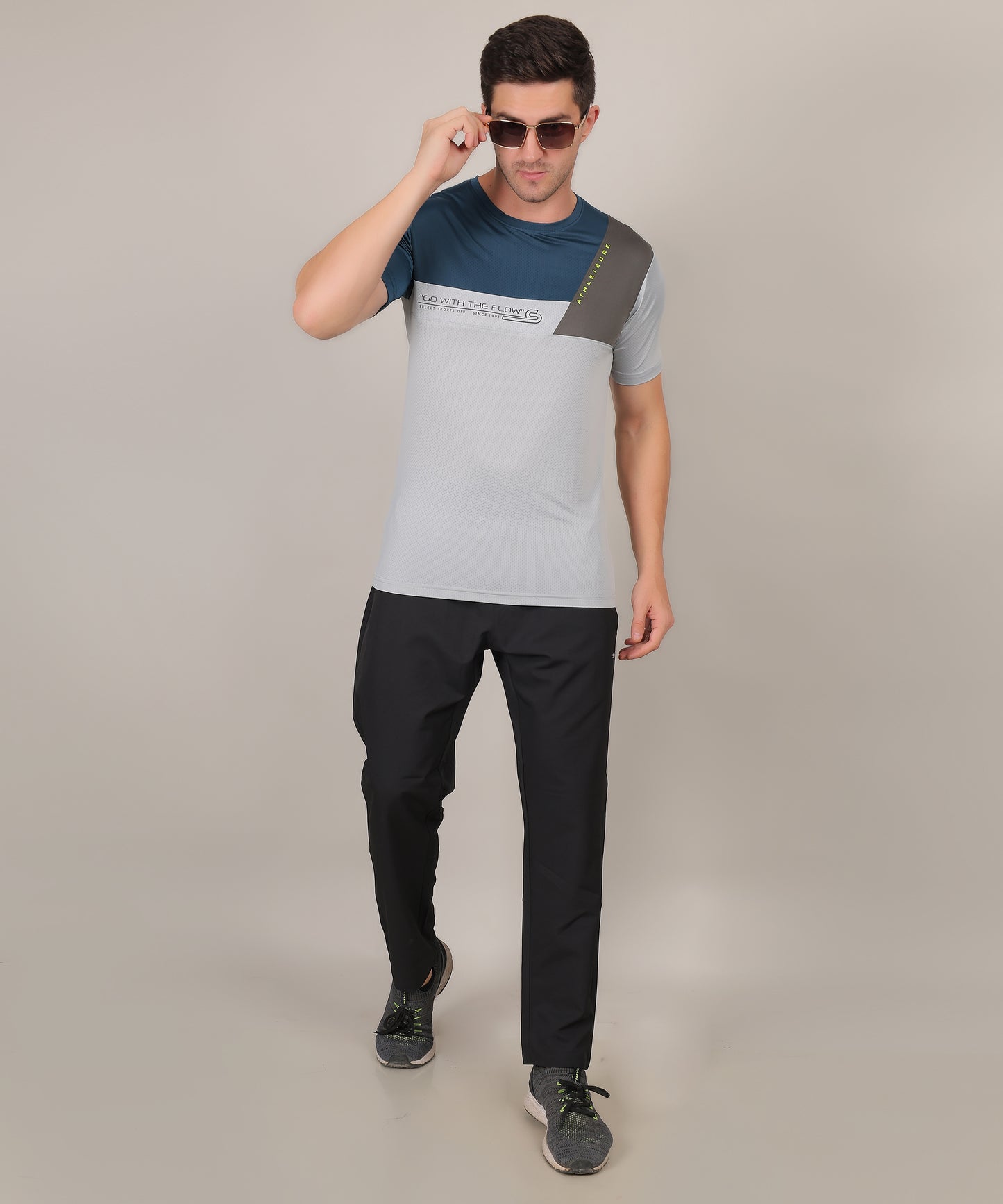 SELECT 5130 DRYFIT ROUND NECK GREY T-SHIRT