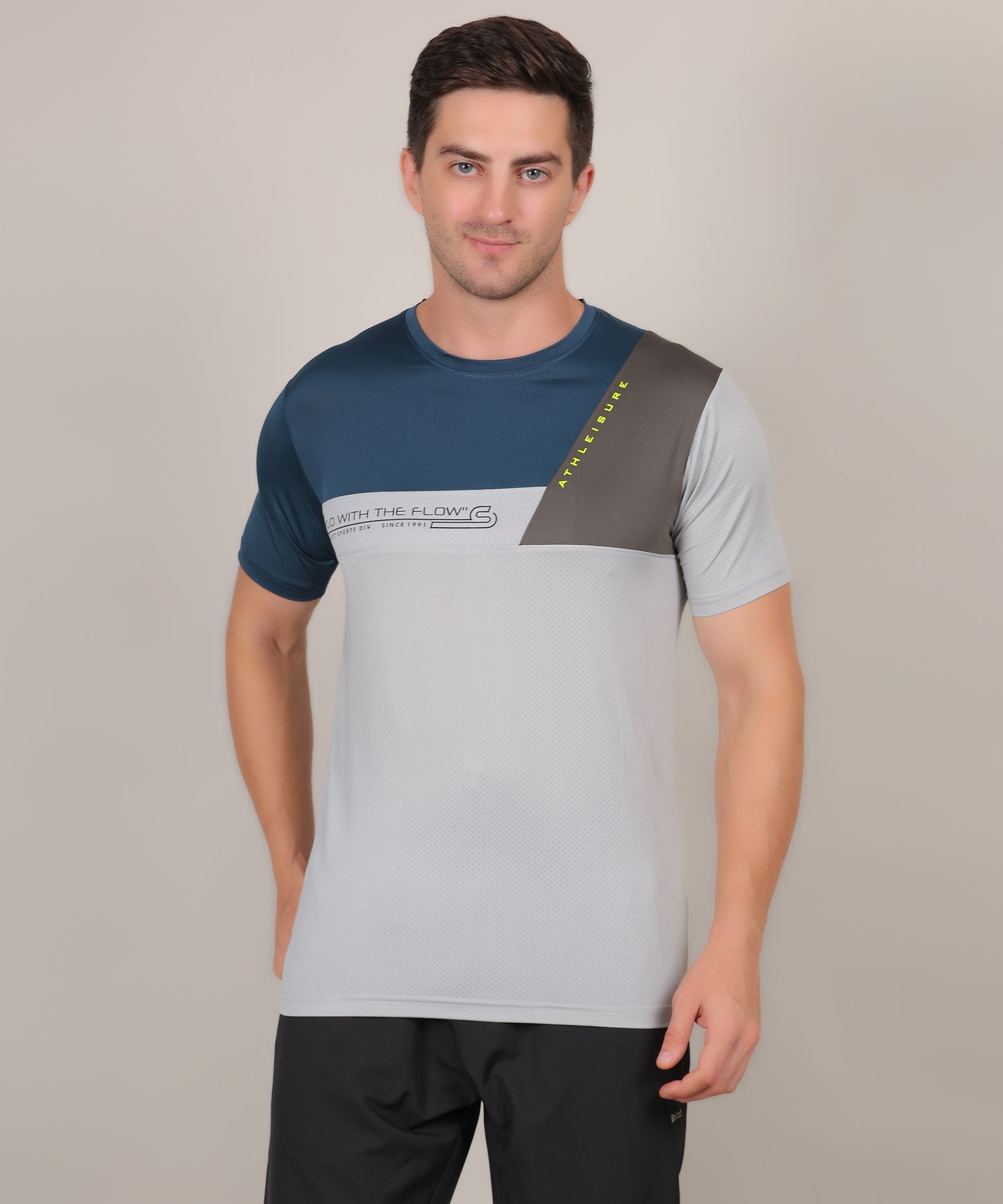 SELECT 5130 DRYFIT ROUND NECK GREY T-SHIRT