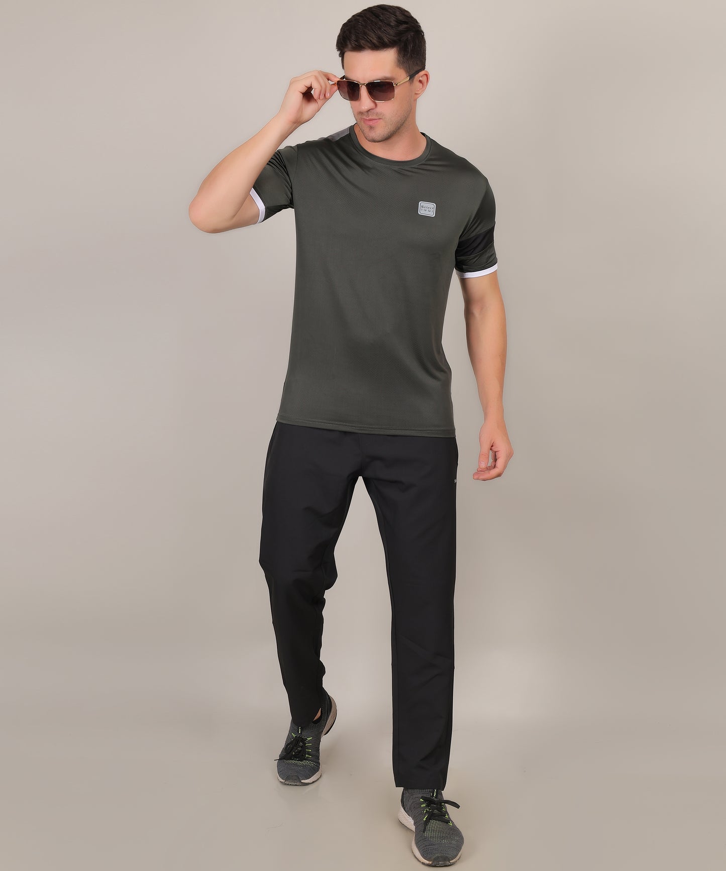 SELECT 5140 DRYFIT POLYSTER ROUND NECK OLIVE T-SHIRT
