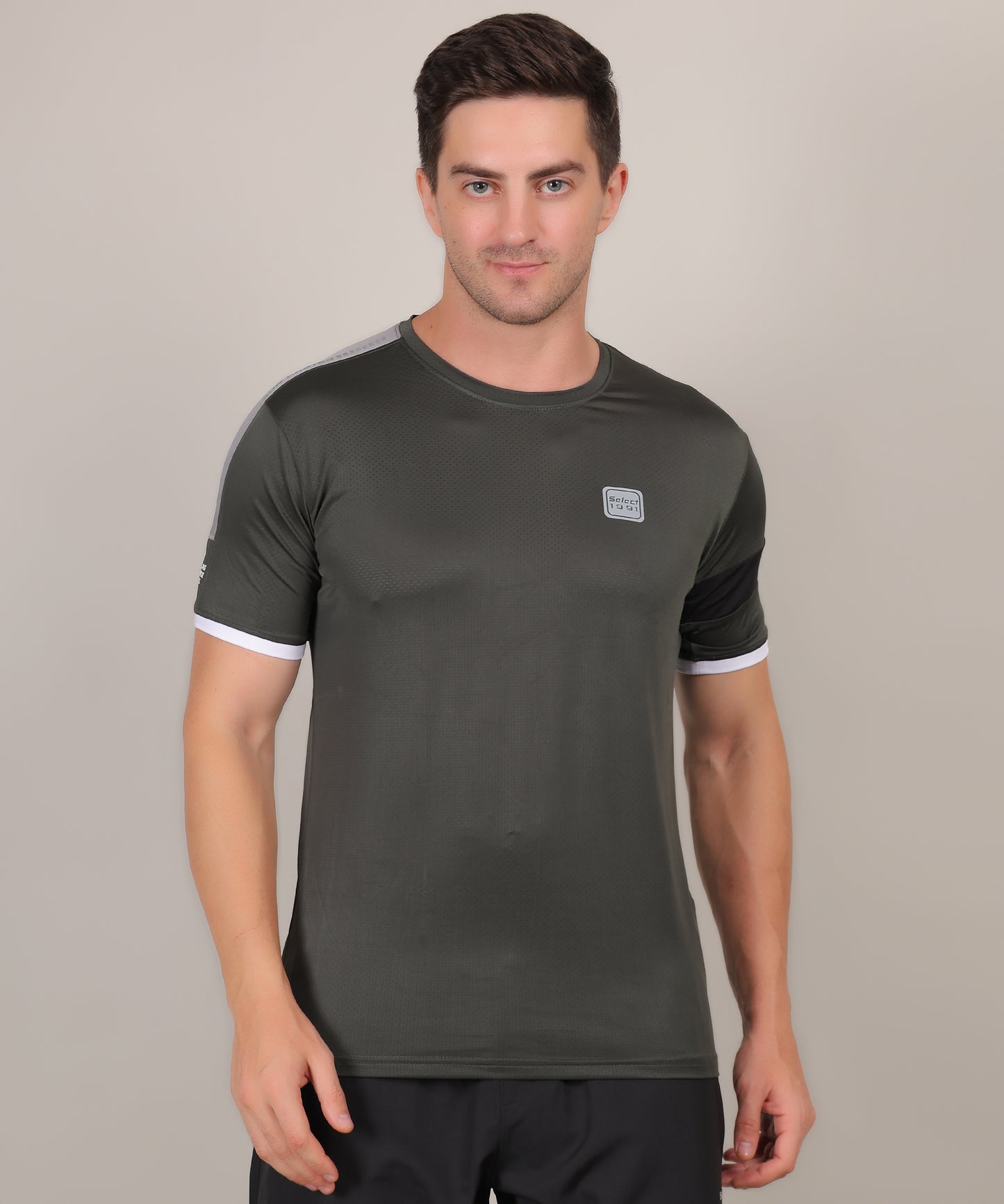 SELECT 5140 DRYFIT POLYSTER ROUND NECK OLIVE T-SHIRT