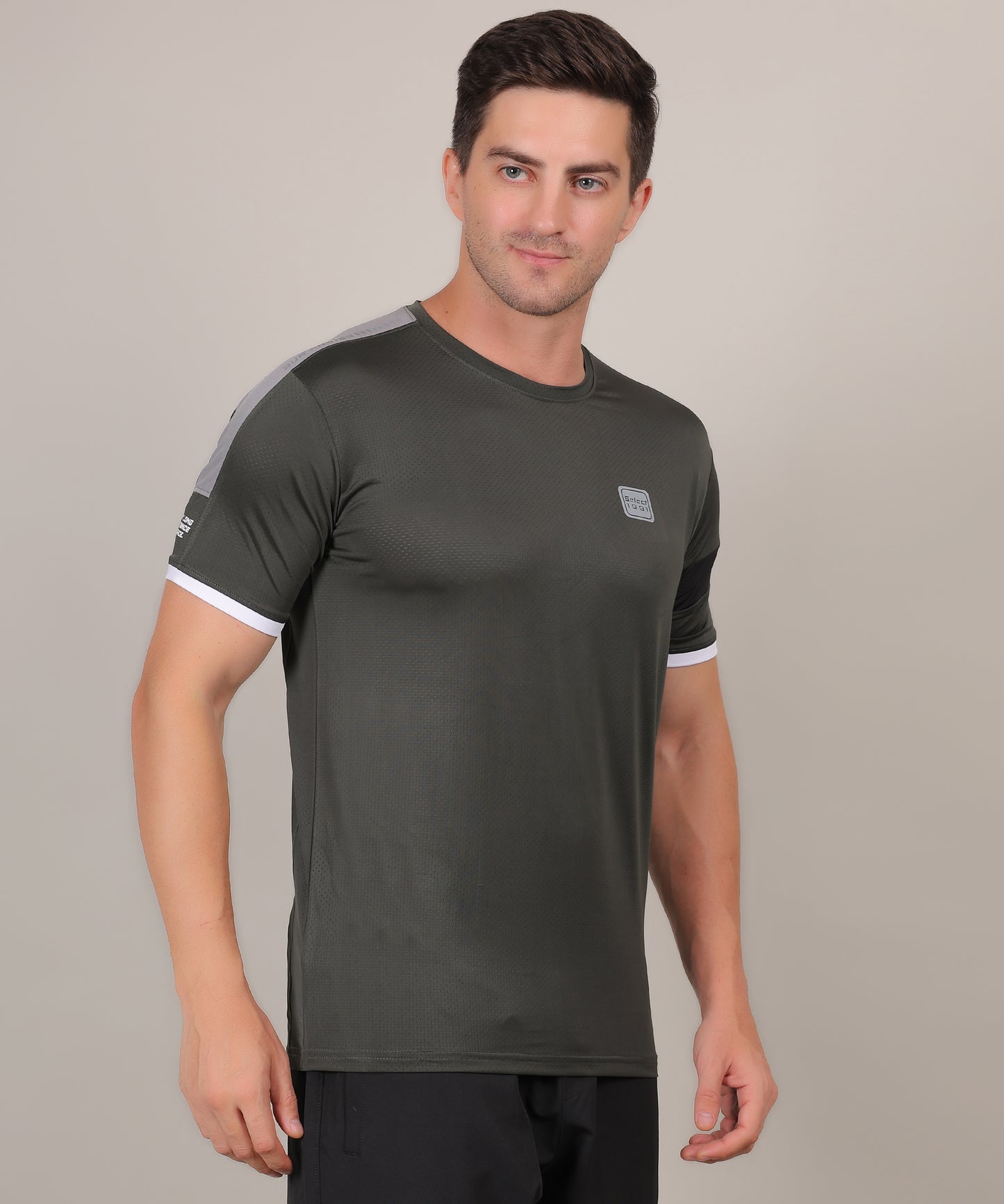 SELECT 5140 DRYFIT POLYSTER ROUND NECK OLIVE T-SHIRT
