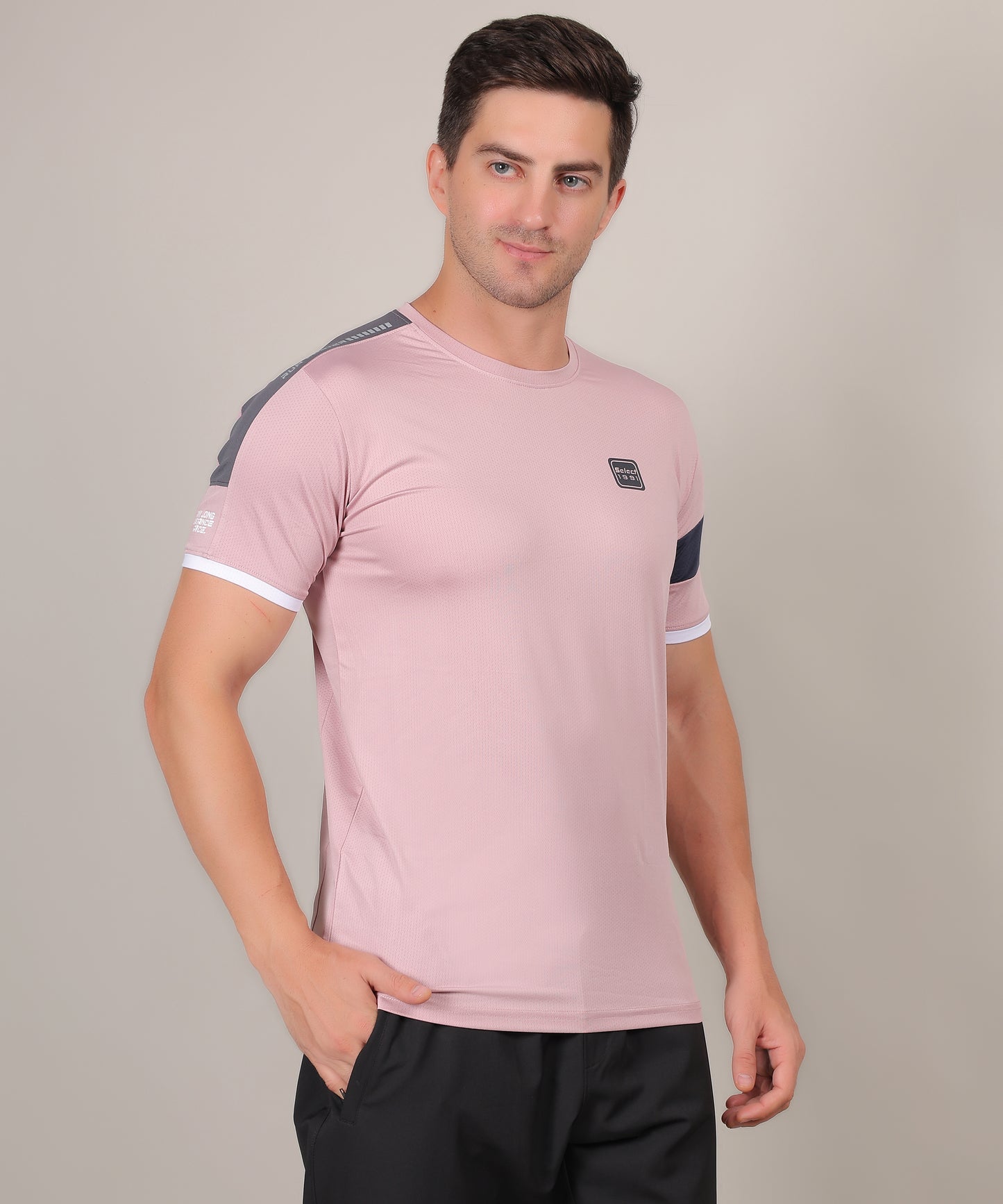 SELECT 5140 DRYFIT POLYSTER ROUND NECK PINK T-SHIRT