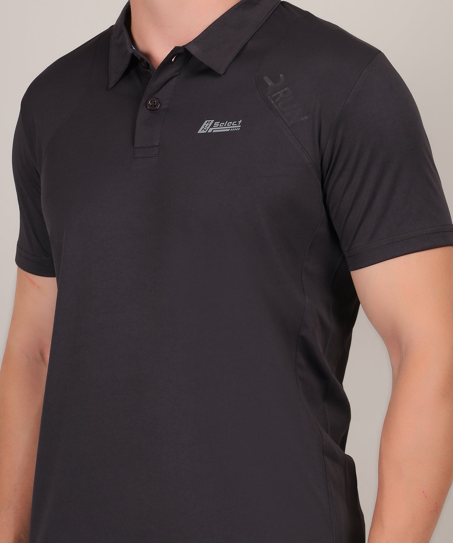 SELECT 4141 CLASSIC FIT SPORTS POLO T-SHIRT BLACK