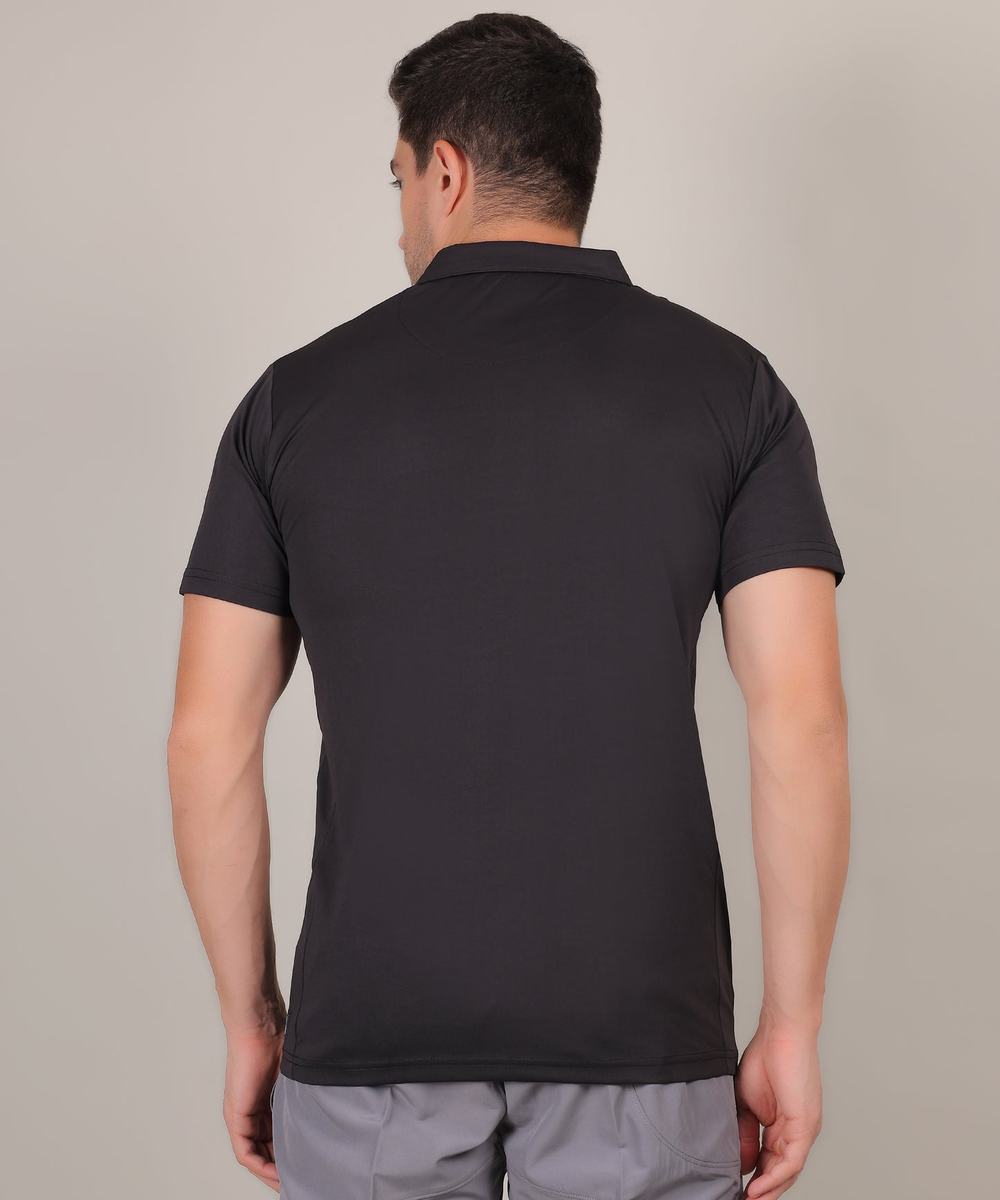 SELECT 4141 CLASSIC FIT SPORTS POLO T-SHIRT BLACK
