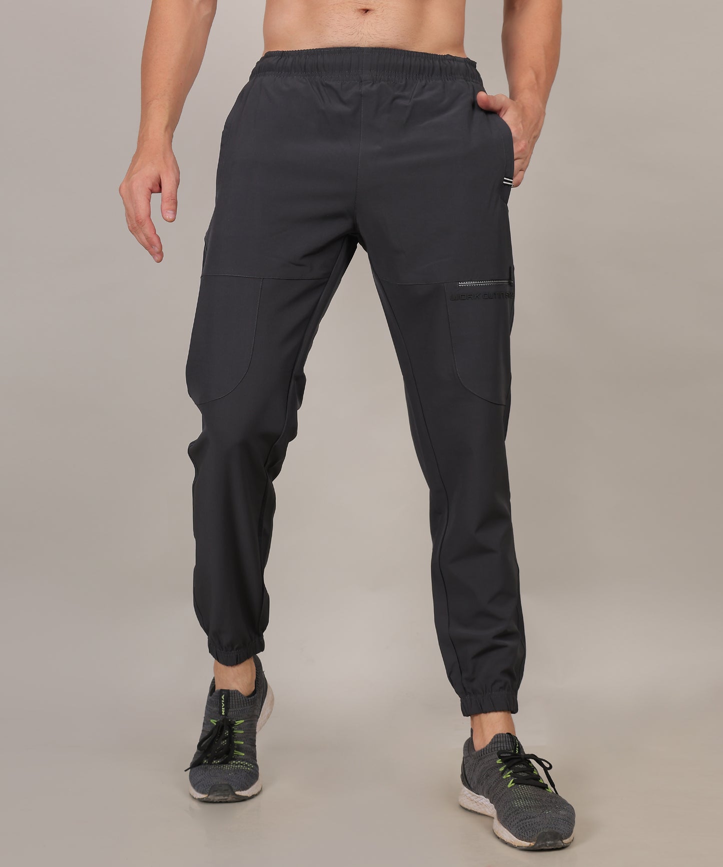 SELECT 9002 JOGGER NS SPORTS TRACK PANT GREY FOR MEN