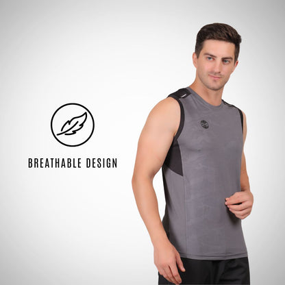 R-707 BLACK Active Dry T-Shirt for Men | UltraDry, Stretchable, Breathable Sportswear