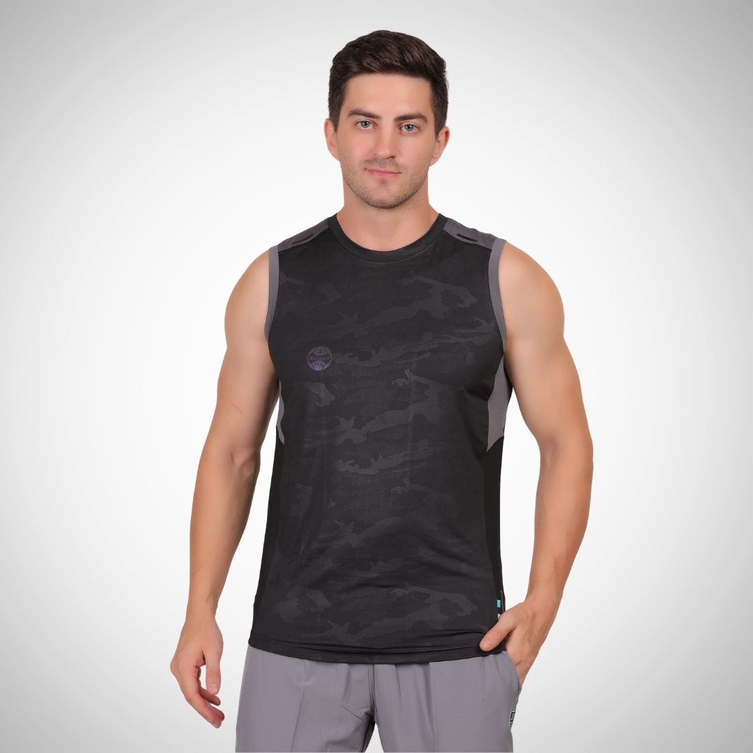 black tshirt men wearing with white background