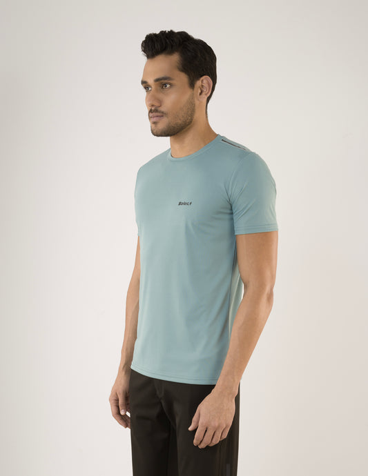 SELECT Round Neck  ICE BLUE T-SHIRT