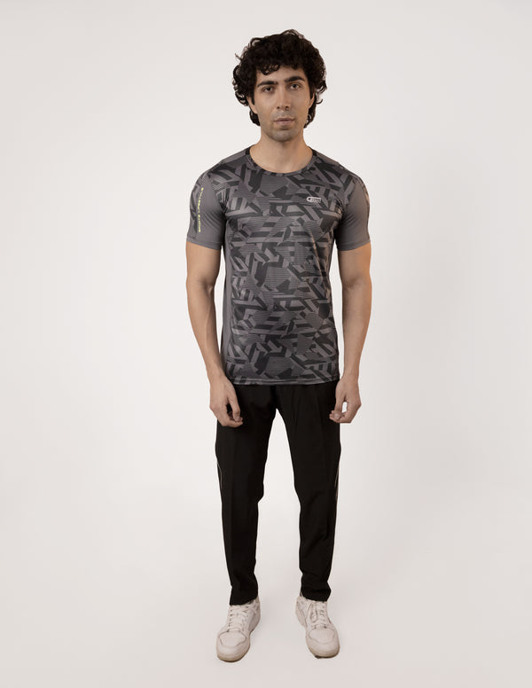 SELECT 5155 ULTRA DRY-FIT ROUND NECK T-SHIRT DARK GREY