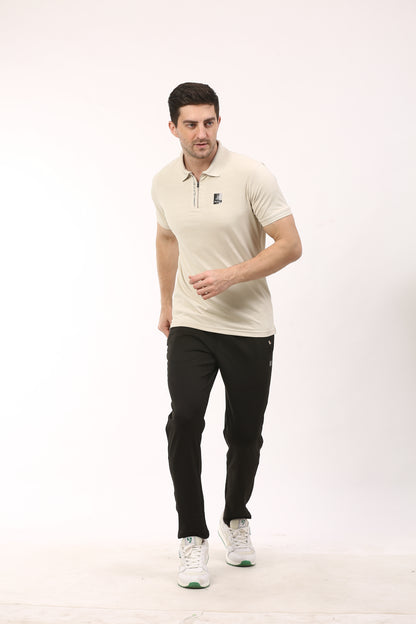 SP - 2656 Performance Jacquard Zipper Polo T-Shirt