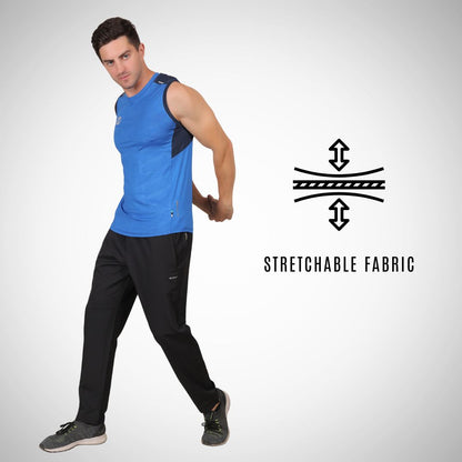 R-707 BLACK Active Dry T-Shirt for Men | UltraDry, Stretchable, Breathable Sportswear
