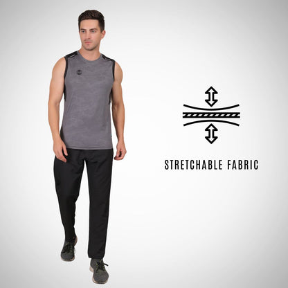 R-707 BLACK Active Dry T-Shirt for Men | UltraDry, Stretchable, Breathable Sportswear