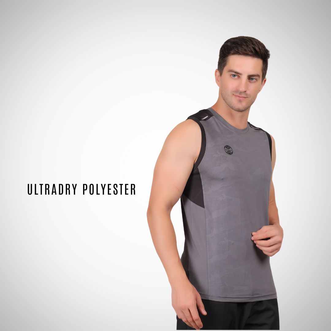 R-707 BLACK Active Dry T-Shirt for Men | UltraDry, Stretchable, Breathable Sportswear