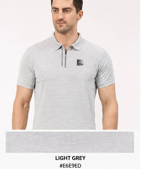 SP - 2656 Performance Jacquard Zipper Polo T-Shirt