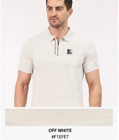 SP - 2656 Performance Jacquard Zipper Polo T-Shirt