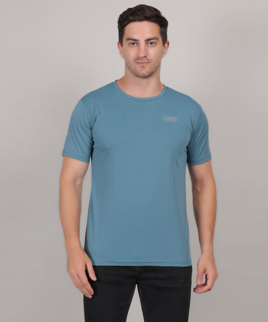 SELECT Round Neck BASIC  T.BLUE T-SHIRT