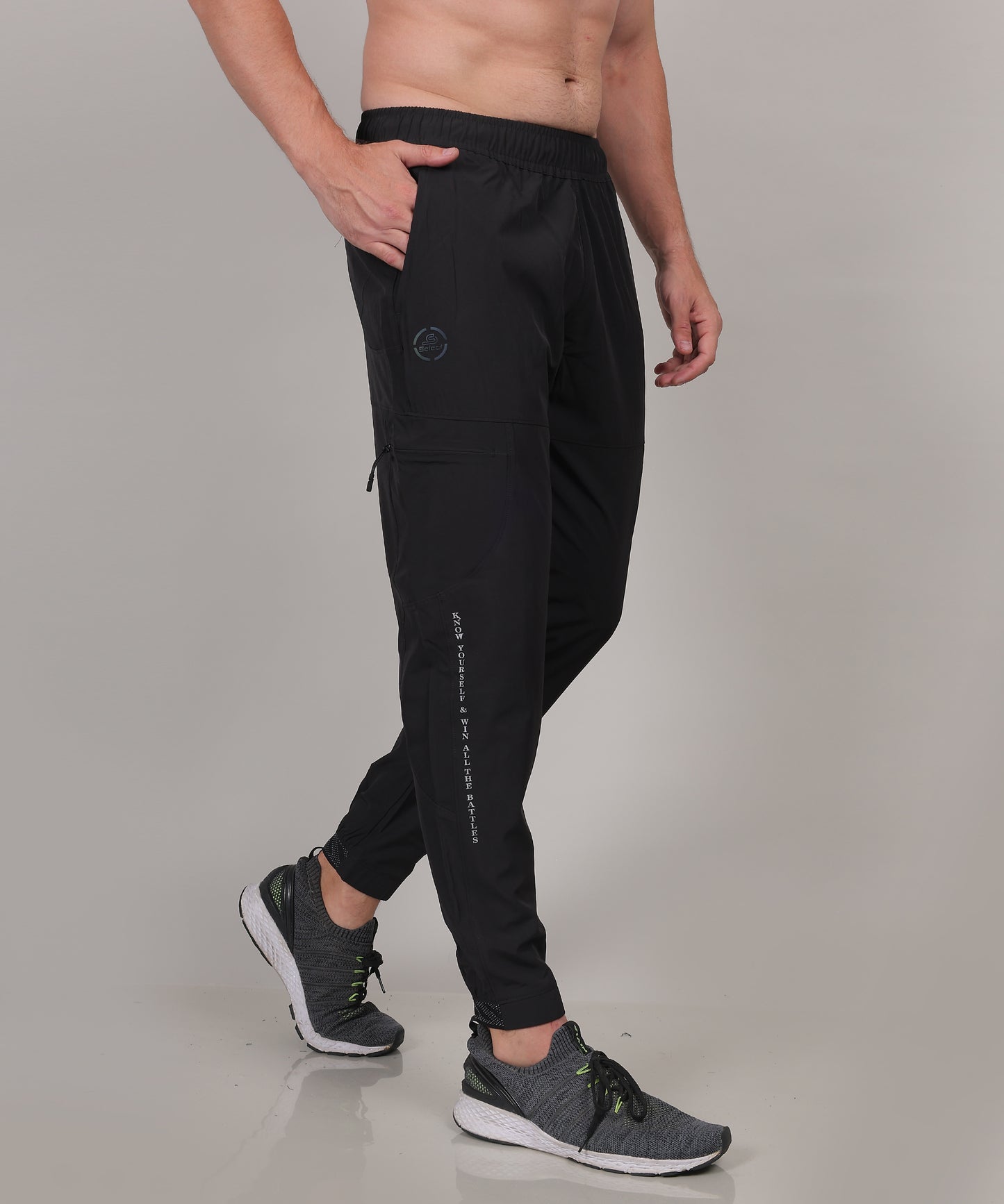 SELECT CARGO JOGGER TRACK PANT BLACK FOR MEN