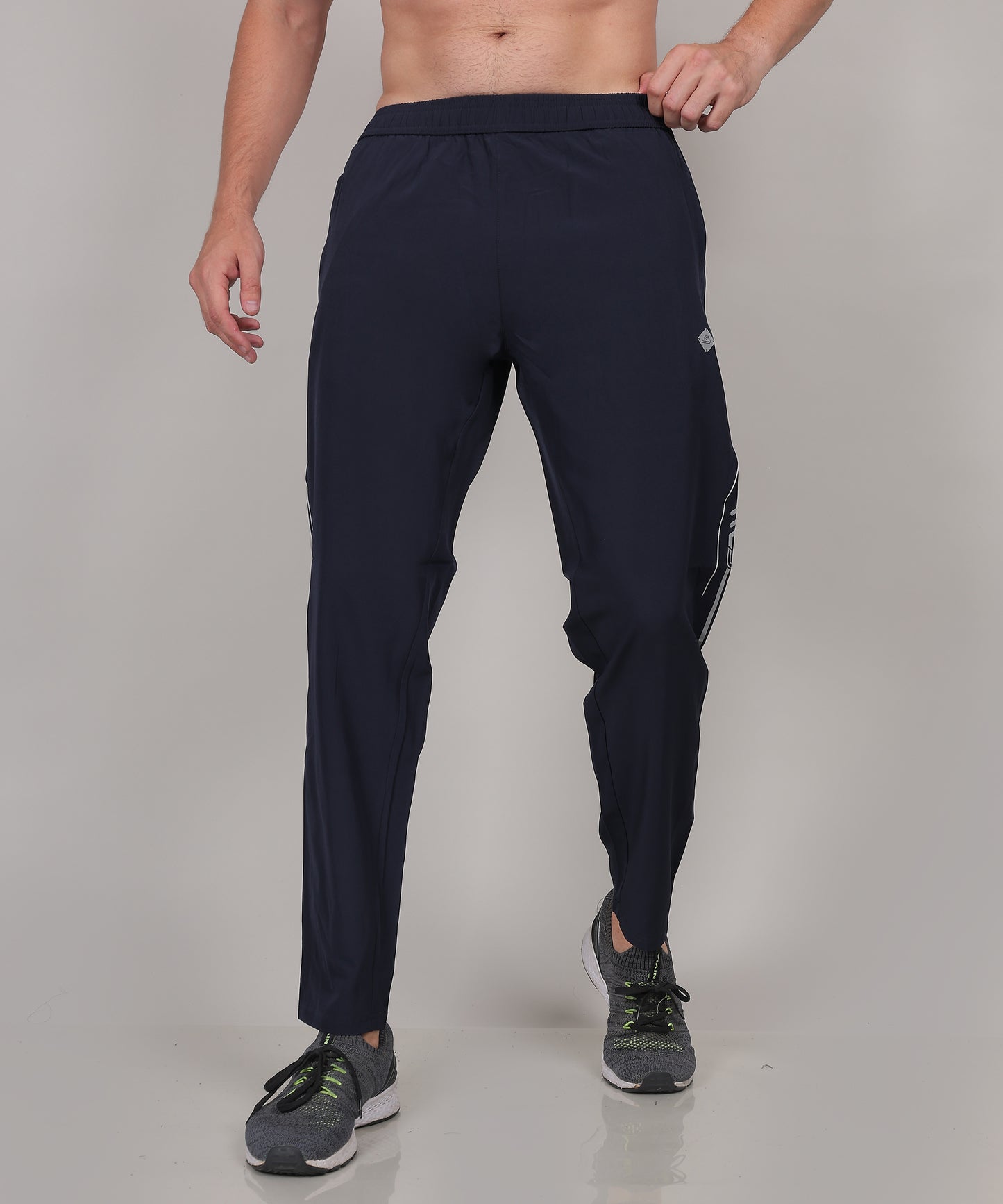 SELECT STYLISH PIPING NS TRACK PANT NAVY FOR MEN