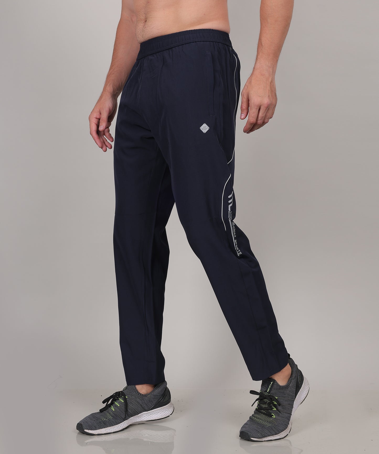 SELECT STYLISH PIPING NS TRACK PANT NAVY FOR MEN