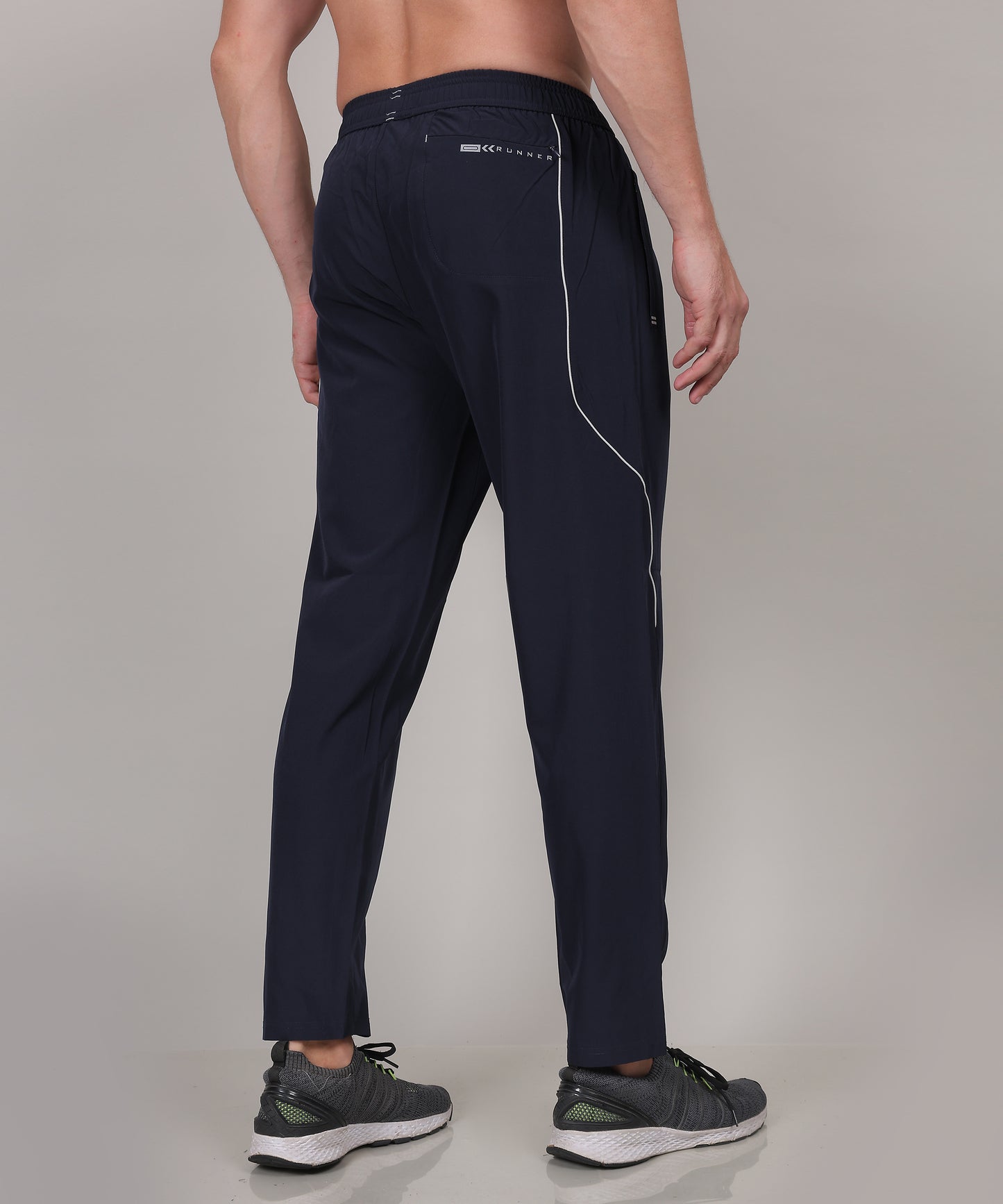 SELECT STYLISH PIPING NS TRACK PANT NAVY FOR MEN